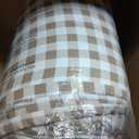 Bedsure King Comforter Set Brown Gingham, Soft Fall Bed 3 pcs 104"x90"