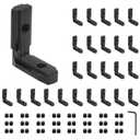 26Pcs 3030 Inside Joint Corner Brackets Set with Screws Black, 3030 Inside Corner Angle Connector for 30 Series Aluminum Extrusion Hardware Accessories