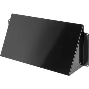 10" x 5" Black Galvanized Steel Vent Cover - Duct Exhaust/Inlet Rain Deflector - Weatherproof Guard for Open Ventilation Systems - Indoor/Outdoor Vent Hood - Air Vent Grille Protection Roof