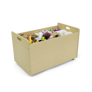 Humble Crew Toy Box with Wheels, Engineered Wood, Natural (TB234)