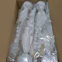 4 Set White Table Balloons Centerpiece with White and Confetti Balloons Stand Kit for Birthday Party Baby Shower Wedding Bridal Shower Prom Cake Table Decorations