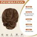 Claw Clip Short Ponytail Messy Bun Hair Piece Bendable Hair Branch Extensions Fluffy Wavy Curly Synthetic Versatile Chocolate Multi Hairpieces