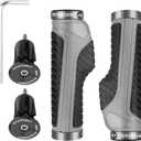 TOPCABIN Ergonomic Bike Grips - Widen Holding Rubber Grips with Aluminum LockGrips for Mountain & Road Bikes