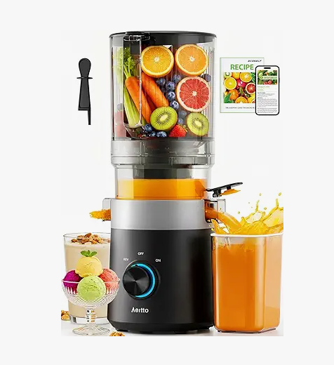 Easy to Clean Juicer Machines With Filter-Free Design, 3-in-1 Cold Press Juicer (For Juice/Sorbet/Nut Milk), 6.0" Extra Large Chute For Whole Fruits & Vegetables, Large Capacity, With Pusher