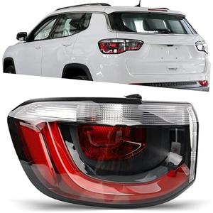 Misakomo Outer Tail Light Compatible with Jeep Compass 2017-2021 - Brake Taillight Assembly Rear Lamp Replacement for CH2804115 and 55112839AC - Driver Left Side LH