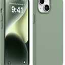 AOTESIER Compatible with iPhone 14 Case, Full Body Food-Grade Silicone Wear-Resistant, Anti-Drop Protection with Soft Anti-Scratch Microfiber Lining Phone Case for iPhone 14, 6.1 inch, Calke Green