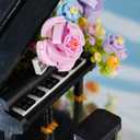 Flower Bouquet Grand Piano Building Blocks Set, 841PCS Music Instruments Bricks Set, Gifts for Adults and Kids (Piano)