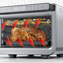 Ninja Air Fryer & Toaster Oven | Prestige Smart XL Countertop Oven | Bakes up to 20 Cookies, Fits up to a 12lb Turkey | Pizza, Toast, Bake, Air Fry & Reheat | 1800 Watts | Stainless Steel | DT501​