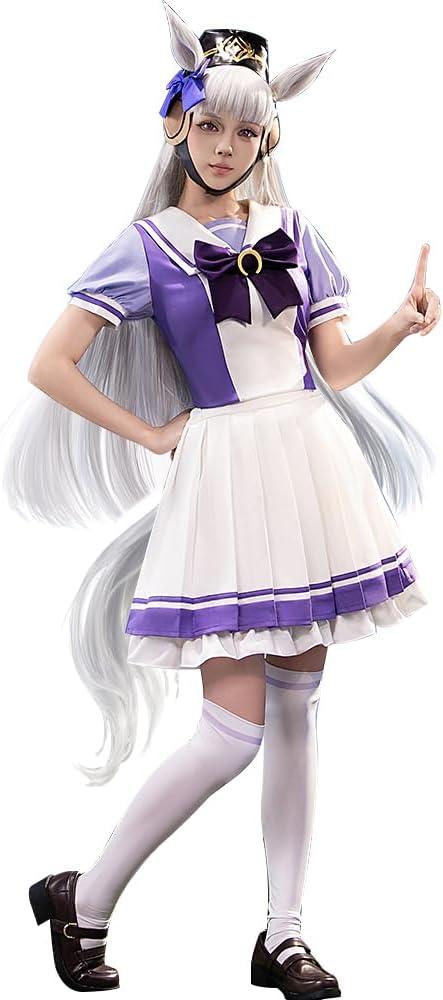 KIRA KIRA Anime Game Cosplay Costume Doki-R Purple Uniform School Dress Halloween Costume Plus Size