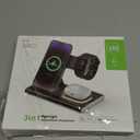 3 in 1 Foldable Charging Station for Apple Products,Wireless Charger for iPhone 17 16 15 14 13 12 Pro Max,Travel Dock Adapter&Light for iWatch Series 11 10 9 Ultra 3/2 SE 3/2,for AirPods 4 3 2 Pro 3/2 (White)