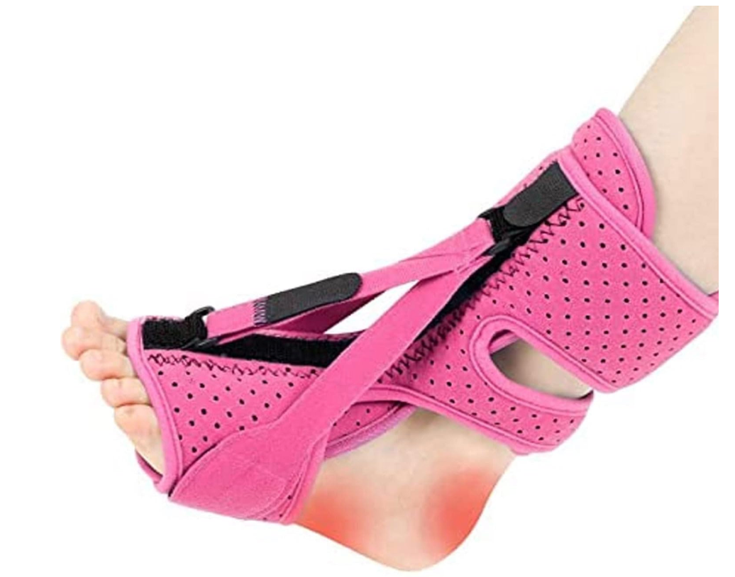 Plantar Fasciitis Night Splint Relief Brace,Plantar Fasciitis Support Relief Foot Drop Achilles Tendonitis(Pink-1PC)