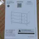 GAP babyGap Legacy 6 Drawer Dresser with Leather Pulls and Interlocking Drawers - Greenguard Gold Certified, Bianca White/Natural (19.3"D x 47.5"W x 35.3"H (6 Drawers))