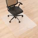 Office Desk Chair Mat for Hardwood Floors, 53" x 45" Clear Floor Protector Mat Under Desk, Large Anti Slip Plastic Chair Mat, Easy Glide, Rectangular