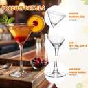 Martini Glasses Set of 16, 5.8 oz Stemmed Martini Glasses