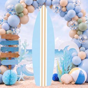 Gemscream Baby on Board Baby Shower Decorations 60 x 15 Inch Summer Surfboard Backdrop Sea Surf Theme Party Decoration Photo Prop for Birthday Gender Reveal Party Supplies