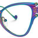 VOOGLAM Stylish Cat Eye Blue Light Blocking Glasses for Women Anti Eyestrain UV Eyewear Chuchin