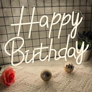 Happy Birthday Neon Sign 21.7 x 15.1 Inch Large Neon Happy Birthday Signs