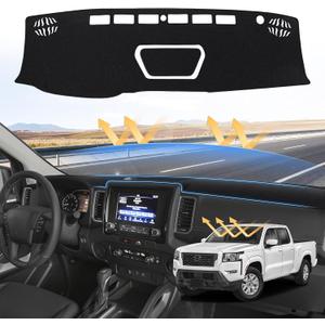 Sunsdrew Dash Cover for 2022-2025 2026 Nissan Frontier Dashboard Cover Mat for Frontier Accessories Sunshade Nonslip Mesh Protector No Glare