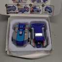 Collision Transforming Dinosaur Car Toy, 2 Magnetic Cars Transform into Dinosaur Toys for Kids Toddler Fun Deformation Robot Dino Car Christmas Birthday Gift Toys for Boys Girls(Blue Dragon)