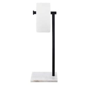 Standing Towel Rack & Black Toilet Paper Holder,BTH217-BK-KES+BPH285S1-BK