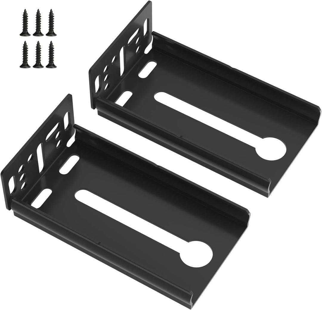 LONTAN 5 Pairs Black Rear Mounting Brackets for Drawer Slide Mounting Brackets B4502BK Metal Drawer Slide Brackets for Drawer Gildes Cabinet Parts 1.77 inch(45mm) Width Furniture