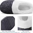 shoeslocker Women's Memory Foam Fuzzy Slippers Knit house shoe for Women Comfy Wool-Like Lined Slippers Indoor Outdoor (Purple)
