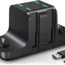 NEWDERY Controller Charger Dock for Nintendo Switch Pro Controller and Joy con, 6-in-1 Fast Charging Dock Station for Switch & OLED Model & Lite with Charging Indicator and Type C Charging Cable