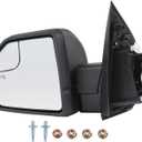 JDMSPEED Driver Side View Mirror Power Heated LED Signal Textured Black Left LH Compatible with 2015-2020 Ford F150 FL3Z-17683-CC FL3Z-17683-CA (Driver Side View)