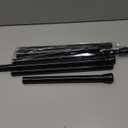 Black Tension Rods for Windows 28 to 48 Inch 2 Pack Spring Curtains Rod Tension Curtain Rod Expandable Pressure Curtain Rod Tension No Drill Adjustable Curtain Rods for Bathroom,Doorway,Door