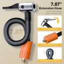 Air Tire Inflator Pump Hose, Quick Air Release Extention Replacement Hose for Tire Inflators, Schrader to Presta Valve Adapter Hose Replacement for Air Compressor Tire Pump