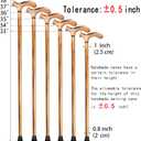 Wooden Walking Cane with 5 Height for Men and Women, Handmade Wood Cane with Comfort Grip Handle, Supportive Mobility Aid for Seniors, Fashionable & Classic Lightweight Stick, 33inch