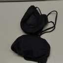 Tainehs Women's Push Up V Neck Bikini Tops Criss Cross Back Padded Bathing Suit Top Only (X-Large, Black)