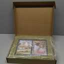 8.5x11 Velvet Picture Frame with 2 Openings 5x7 Pictures, HD Real Glass Light Green Velvet Photo Frame with Black White Border Mat, Gold Border Horizontal & Vertical Display for Tabletop or Wall Decor (2 Pack)