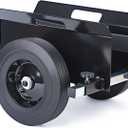 Heavy Duty Panel Dolly Roller 1100LBS Capacity Door Cart with 10" Solid Rubber Wheels,Adjustable Clamp Panel Cart with Handle, All Terrain Slab Dolly for Drywall Sheet Heavy Material-Black