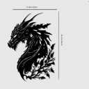 Dragon Metal Wall Decor, Medieval Dragon Wall Decor, Head Metal Wall Art Outdoor, Medieval Decor Fantasy Decorations, Decoration for Living Room Bedroom Man Cave (20 * 15)