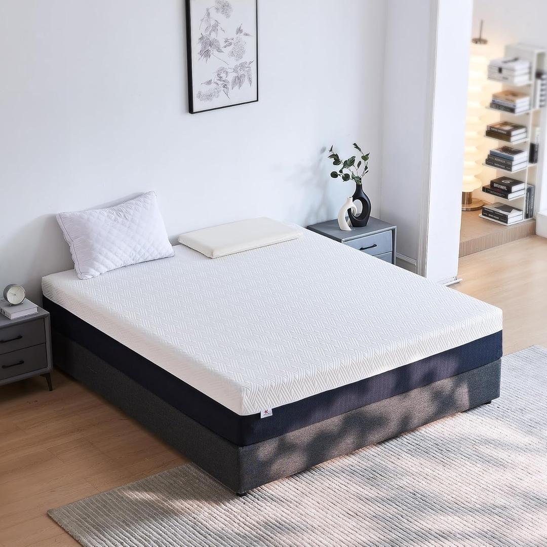 Queen Mattress, 10 Inch Gel Memory Foam Mattresses, Medium Firm for Cool Sleeping, Pressure Relief, Easily Replaceable,CertiPUR-US Certified Colchn in a Box