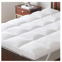 DWR Luxury Feather Down Fiber Comforter King Size, UltraSoft Egyptian CottonBlend Fabric, High FP Medium Weight for All Season Hotel Style Fluffy Duvet Insert with Ties (106"x90", White)