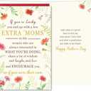 2 x Mother’s Day Card for Bonus Mom, Mom Mothers Day Card Gift from Husband Stepchild, Heartfelt Stepmom Appreciation Cards