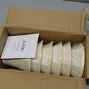 Wellmet Chandelier Shades, ONLY FOR CANDELABRA BULBS, Clip-on Fitter Lamp Shades, 3" X 6" X 5", 6 pcs Set (Bell-3x6x5 inches, Cream white)