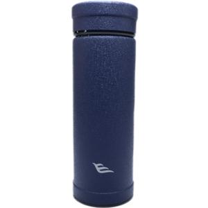14oz/400ml Vacuum Insulated Glass Bottle,Glass Vacuum Drinking Cup,glass lined thermos, stainless steel body,Glass vacuum liner inside(Dark Blue)