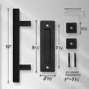 EaseLife 2 Pack 12" Sliding Barn Door Handles and Pulls Hardware,Rustic Double Sided,Heavy Duty