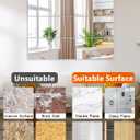 12Pack Acrylic Flexible Mirror Sheets,12x12 Inch Self-Adhesive Mirror Tiles,Square Cuttable Wall Stickers Non Glass Safety Reflective for Home Wall DIY Decor