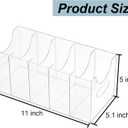 ZEXALOR Acrylic Belt Organizer, Belt Storage Holder Purse Organizer for Closet, 5 Compartments Clear Plastic Display Case Pantry Kitchen Cabinet Organizers and Storage Seasoning Organizer