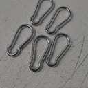 Carabiner Clip 5 Pack - Multipurpose Heavy Duty Snap Hooks - Small and Large Clips for Keys - Carribeaner Hook