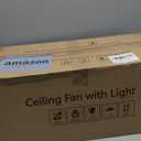 52 Inch Ceiling Fans with Lights and Remote, Modern Ceiling Fan with Dimmable LED, 6 Speeds, Timer, Quiet Reversible DC Motor, Nickel Ceiling Fan for Bedroom, Living Room and Kitchen