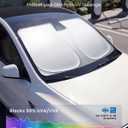 REEVAA 2026 3rd Pro Windshield Sunshade for 2017-2026 Tesla Model 3 (Highland) | Dual-Layer Heat & Sun Defense, OEM Design | Foldable Sun Shade Car Accessories with Storage Bag