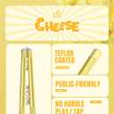 Nabalis Cheese Butterfly Knife Balisong Trainer, 6061 Aluminum, 420C Blade Material, Teflon-Coated, Public-Friendly Metal Trainer