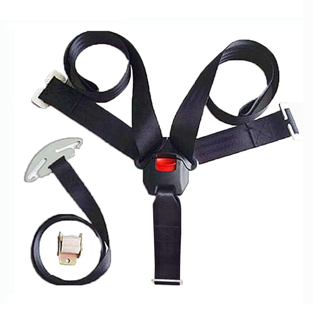 Baby Highchair Stroller Pushchair 5pt 5 Point Harness with Locking Buckle Adjustable Straps, Belt Width 38mm/1.5in, Shoulder Belt Length 44.8in
