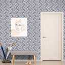 Blue Leaf Wallpaper Peel and Stick Boho Rustic Farmhouse Floral Foliage Wallpaper Removable Botanical Leaf Contact Paper for Bedroom Living Room Cabinet 12"x118" Decorative Wall Paper