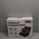 Fireproof Document Box with Combination Lock - Fire & Water Resistant Hard Case Safe Box for Important Documents, Certificates, Laptops, Passports (Black)